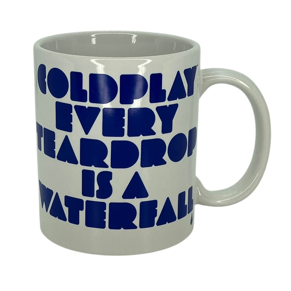 Rare Coldplay Mug Cup Band Music‎ Merch Every Teardrop Is A Waterfall Coffee Tea